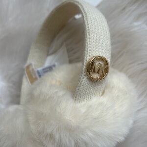 New! Michael Kors Ivory Knit Earmuffs
